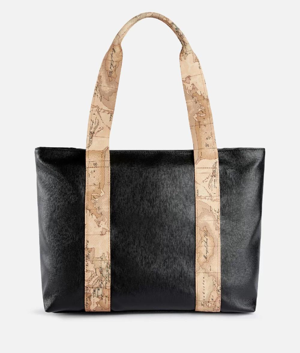 Alviero martini 1a classe Borsa shopping Donnavventura in tessuto saffiano Nera Acquista Ora