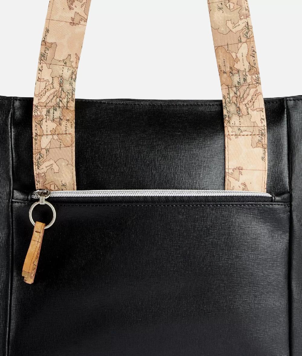 Alviero martini 1a classe Borsa shopping Donnavventura in tessuto saffiano Nera Acquista Ora