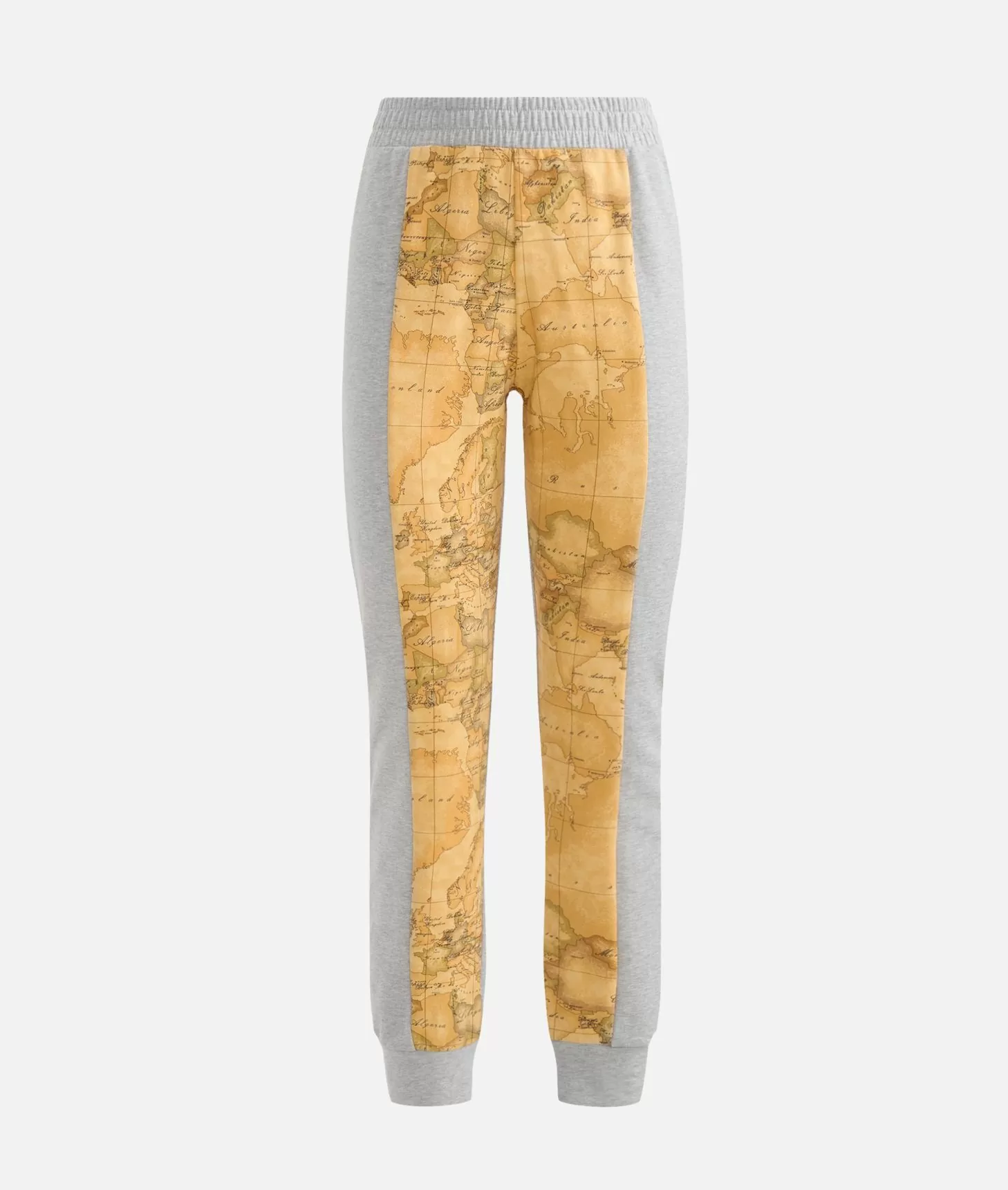 Alviero martini 1a classe Pantaloni in felpa garzata stretch con intarsio Geo Classic Grigi Offerte
