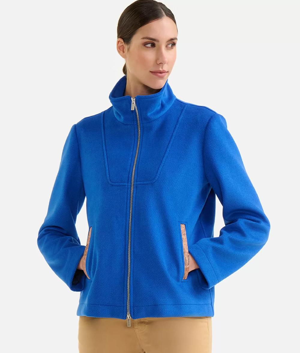 Alviero martini 1a classe Giubbino corto in panno diagonale con zip Denim Italia