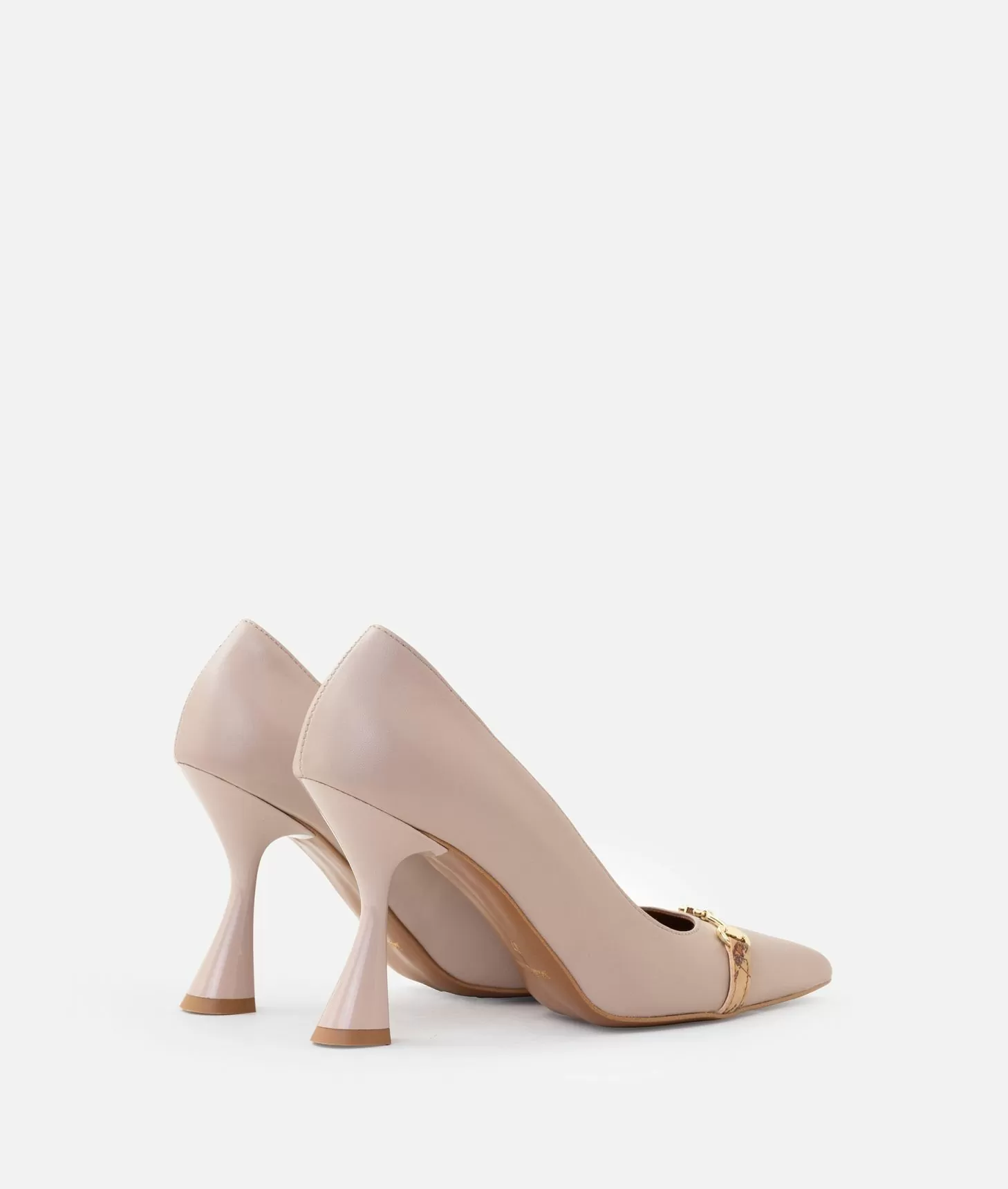 Alviero martini 1a classe Décolleté in nappa liscia con morsetto 1C Taupe Chiaro Qualità