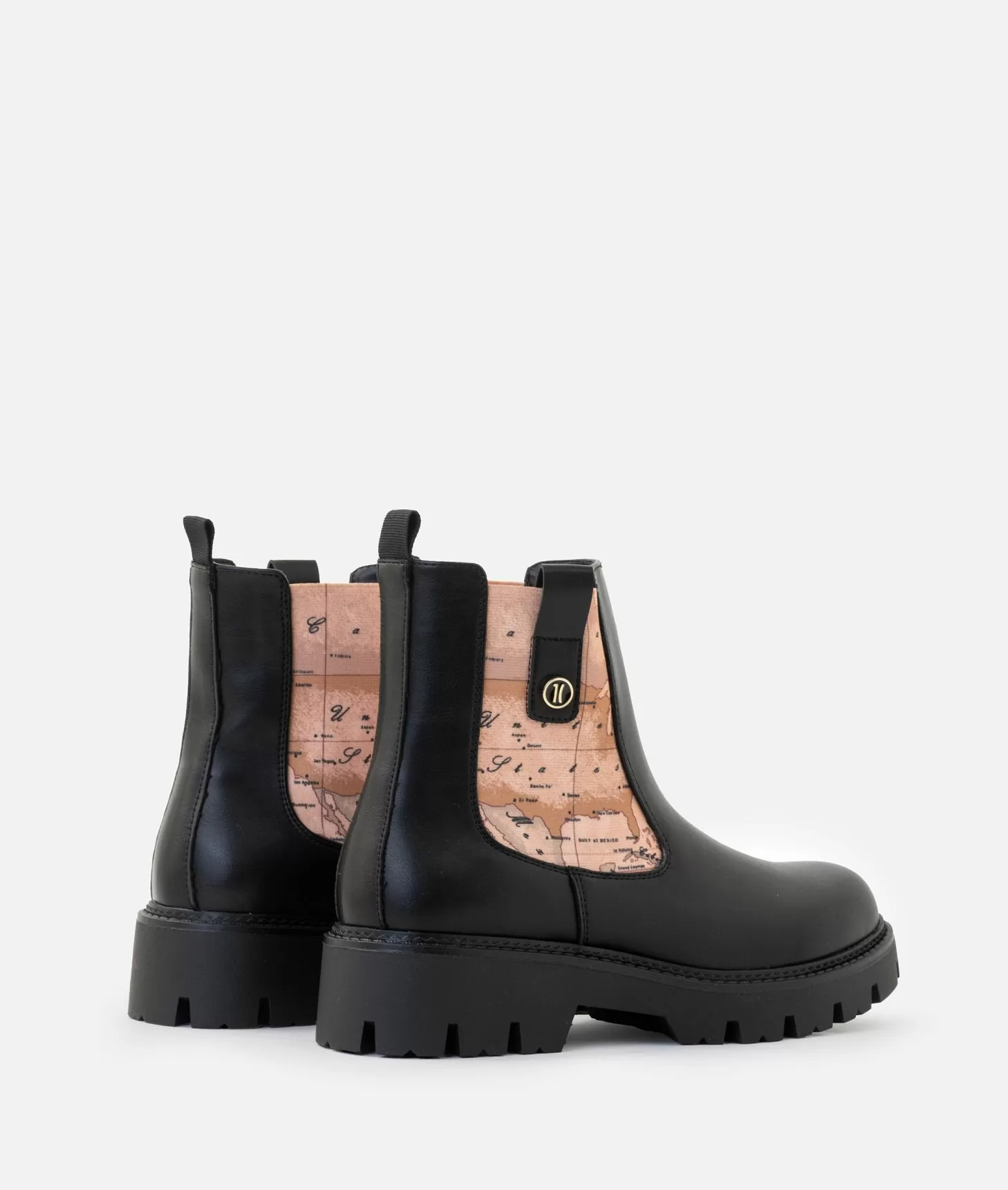 Alviero martini 1a classe Stivaletti beatles in eco nappa con bottoncino 1C Neri Consegna Veloce