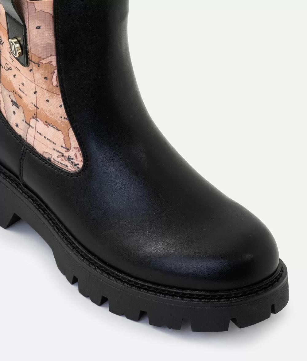 Alviero martini 1a classe Stivaletti beatles in eco nappa con bottoncino 1C Neri Consegna Veloce