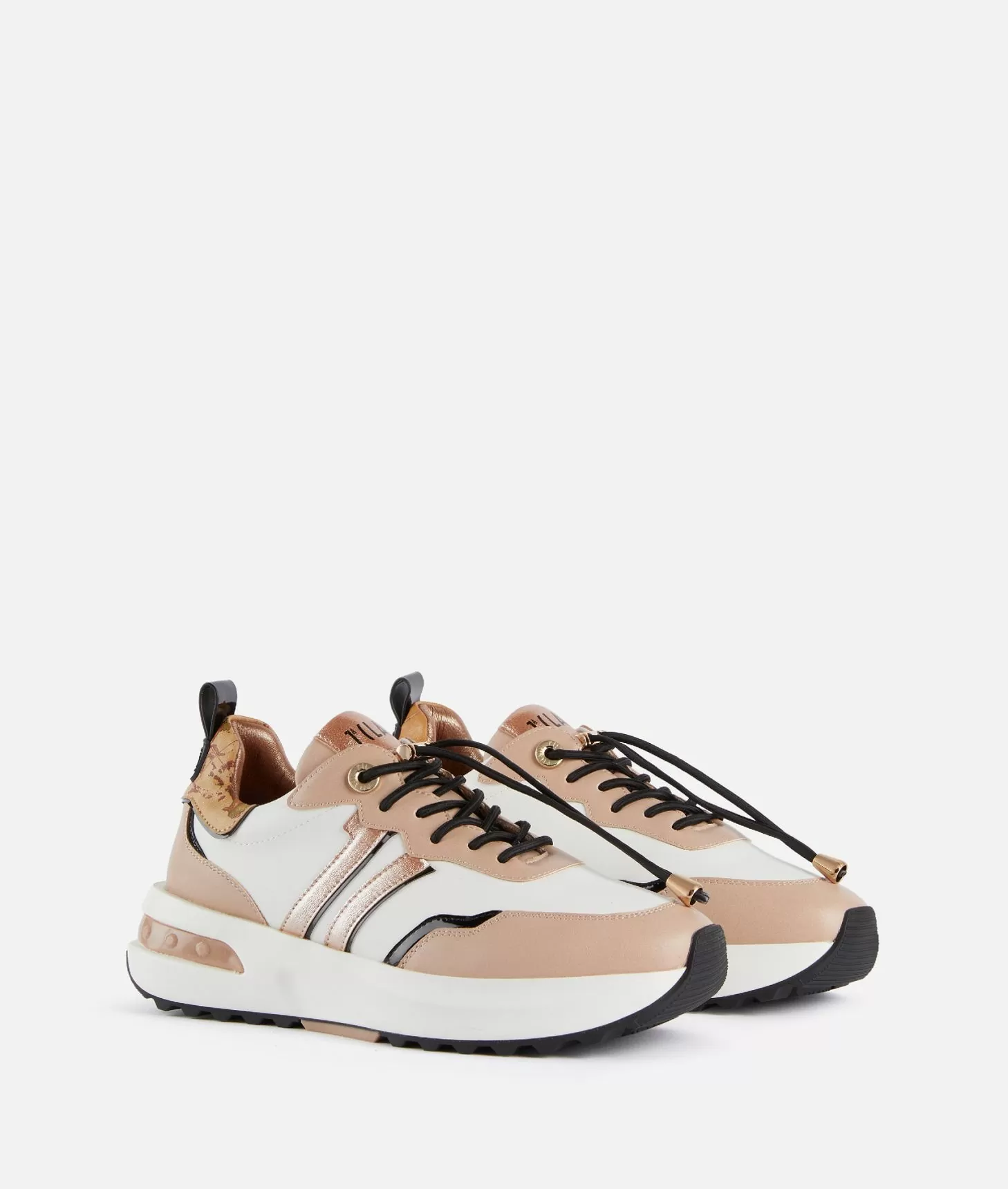 Alviero martini 1a classe Geo Road Seoul sneakers in eco nappa liscia Nude Offerta