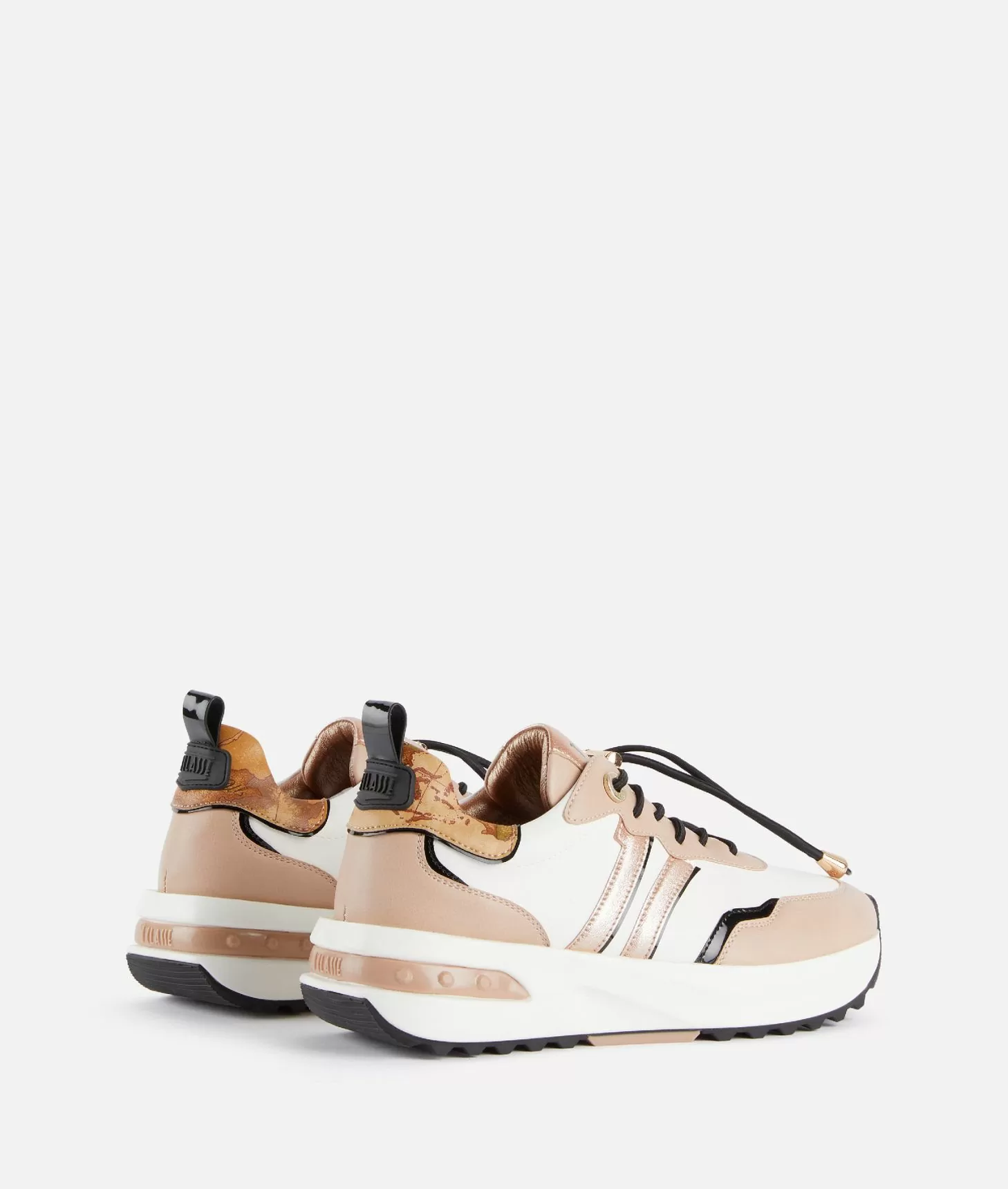 Alviero martini 1a classe Geo Road Seoul sneakers in eco nappa liscia Nude Offerta