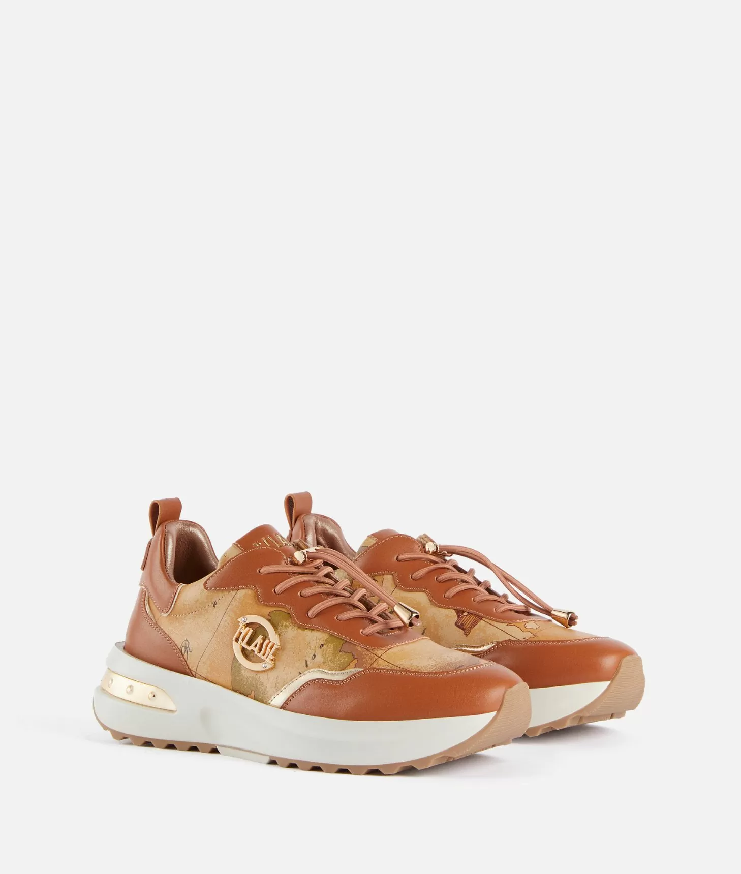 Alviero martini 1a classe Geo Road Marrakech sneakers in eco nappa Castagna Online