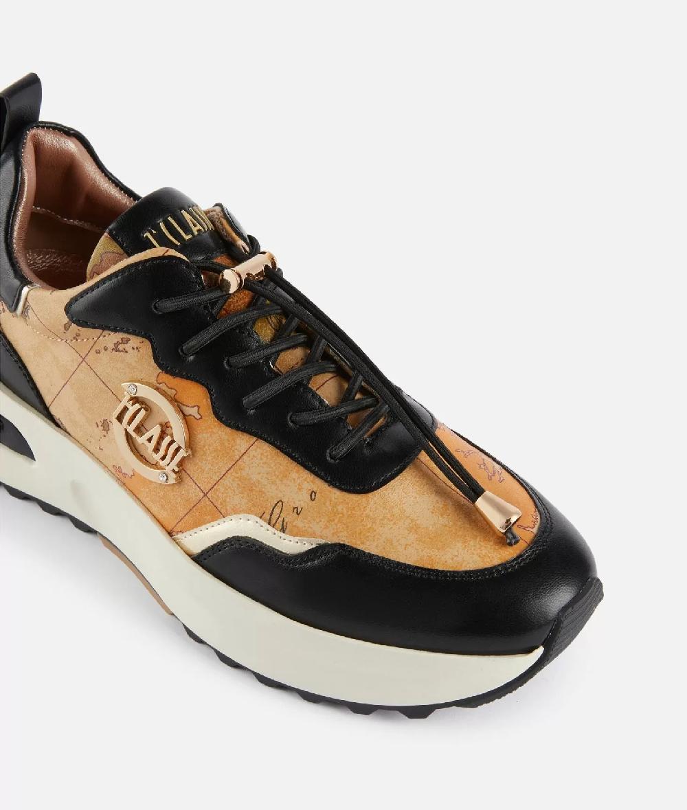 Alviero martini 1a classe Geo Road Marrakech sneakers in eco nappa Nere Outlet