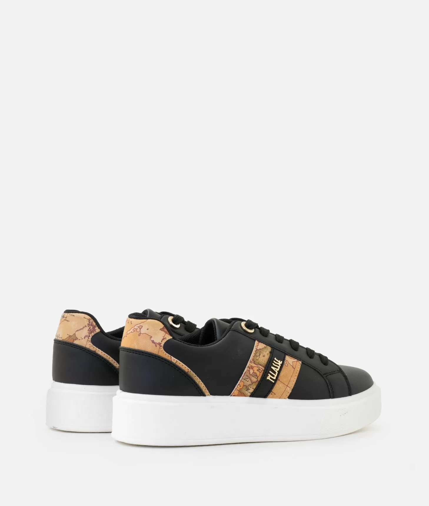 Alviero martini 1a classe Sneakers in eco nappa con logo e bande Geo Classic Nere Saldi