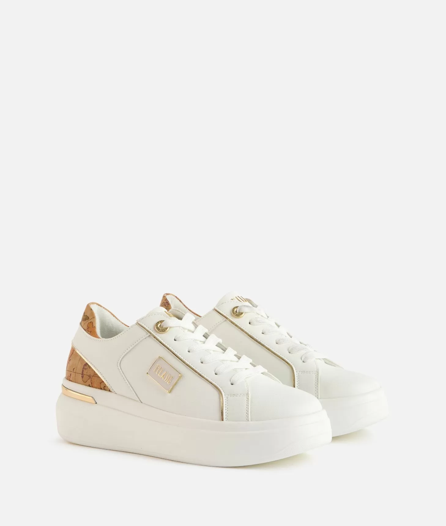 Alviero martini 1a classe Sneakers in eco nappa con targhetta smaltata 1ᴬ Classe Bianche Hotsell