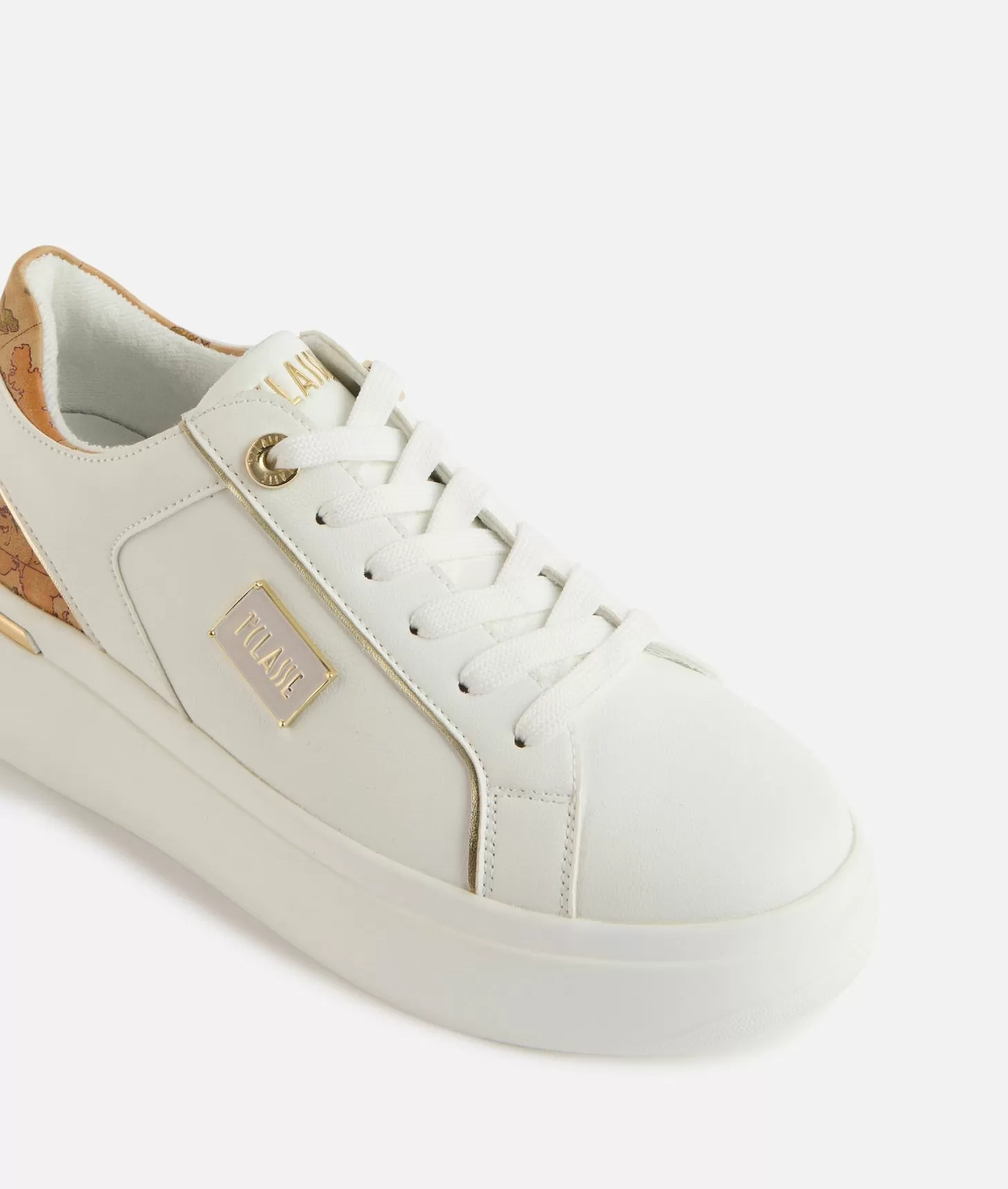 Alviero martini 1a classe Sneakers in eco nappa con targhetta smaltata 1ᴬ Classe Bianche Hotsell