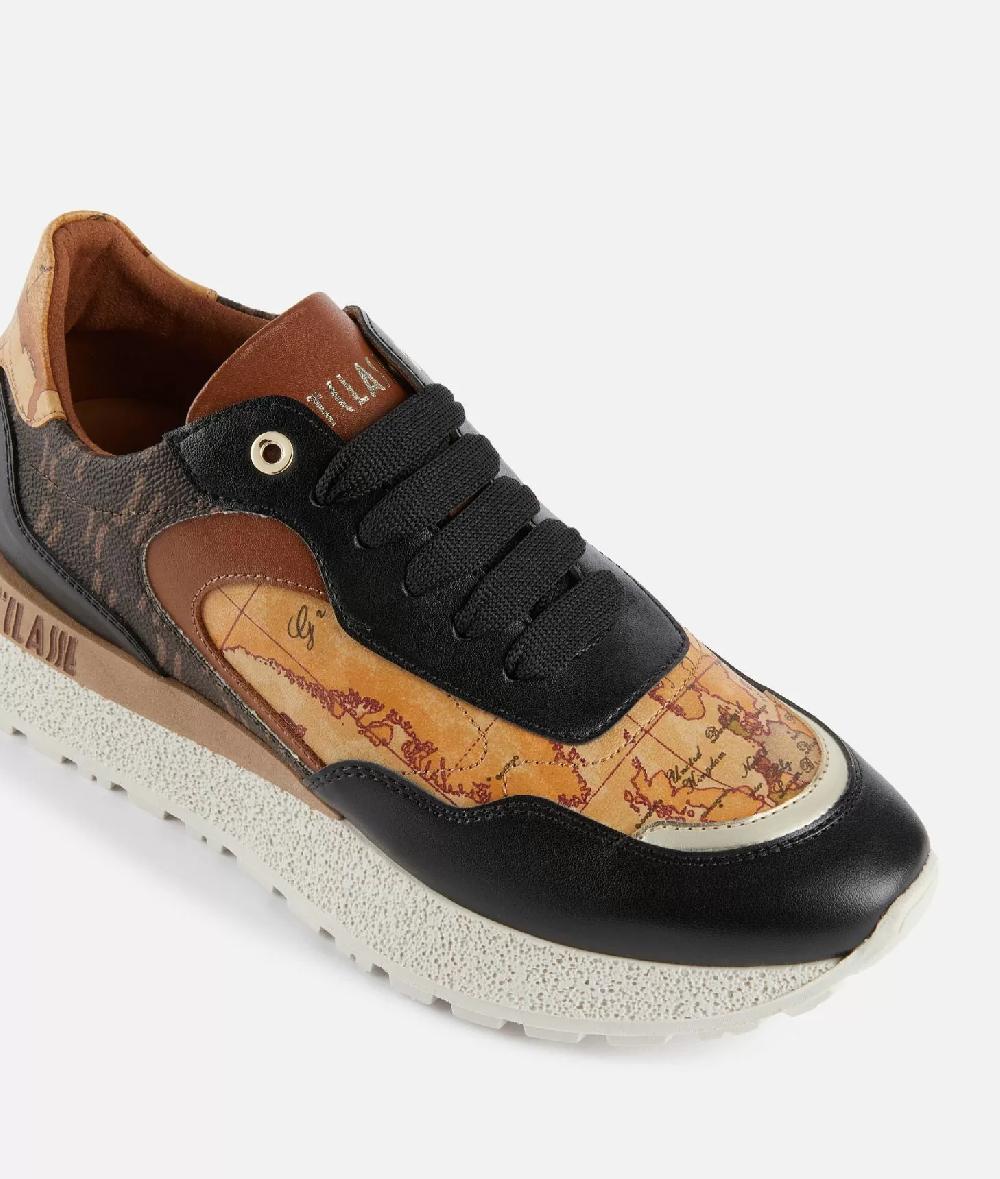 Alviero martini 1a classe Running in tessuto Monogram 1C ed eco nappa Geo Classic Nere Vendite Flash