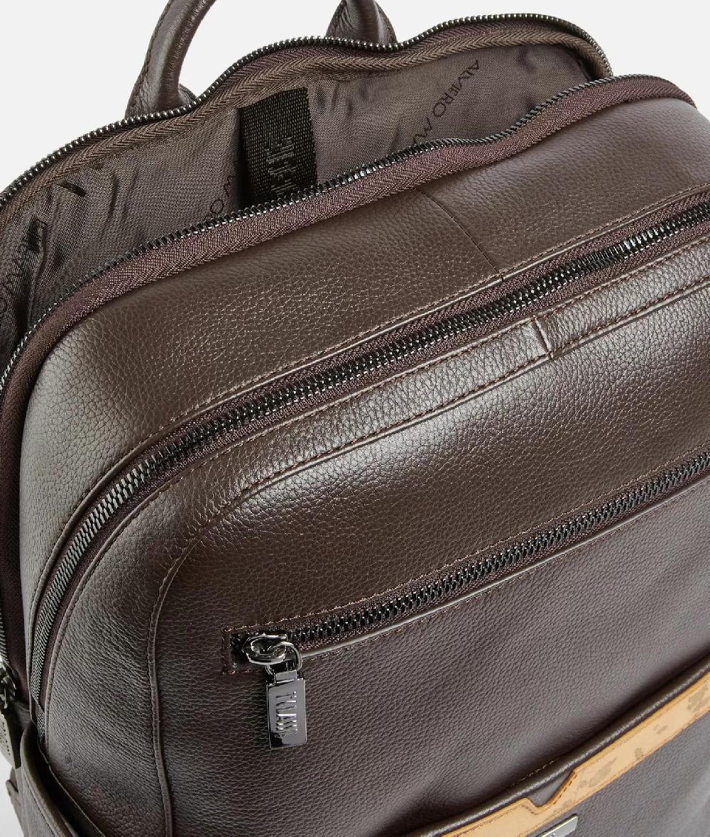 Alviero martini 1a classe Beta Leather zaino portacomputer Testa Di Moro Presa