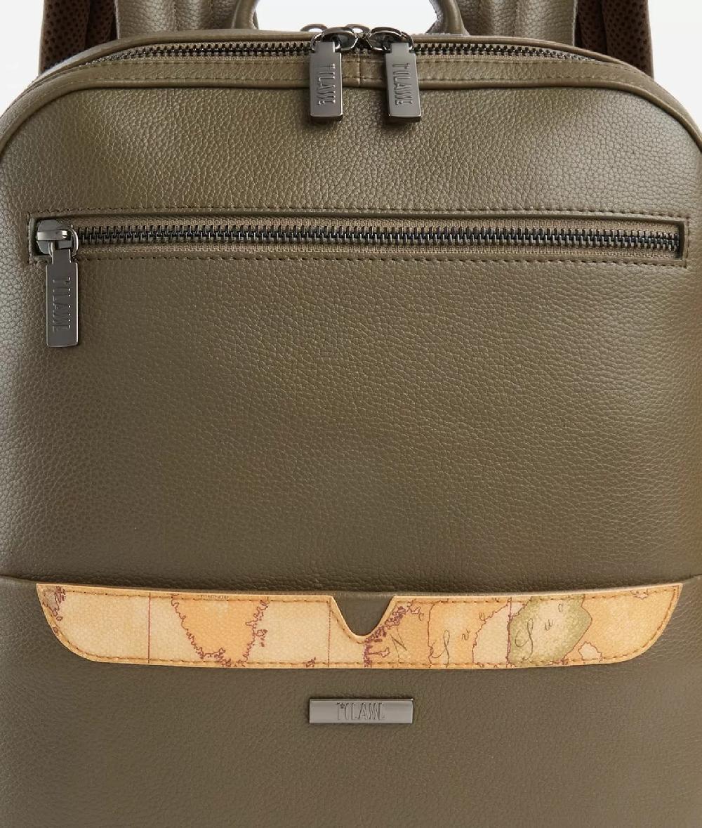 Alviero martini 1a classe Beta Leather zaino portacomputer Verde Militare Offerte speciali