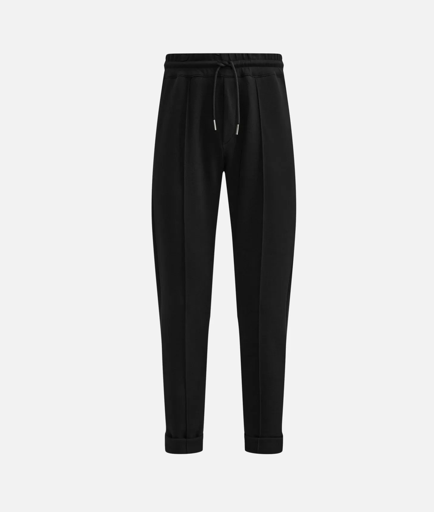 Alviero martini 1a classe Pantaloni con coulisse in cotone piquet Neri Sottocosto