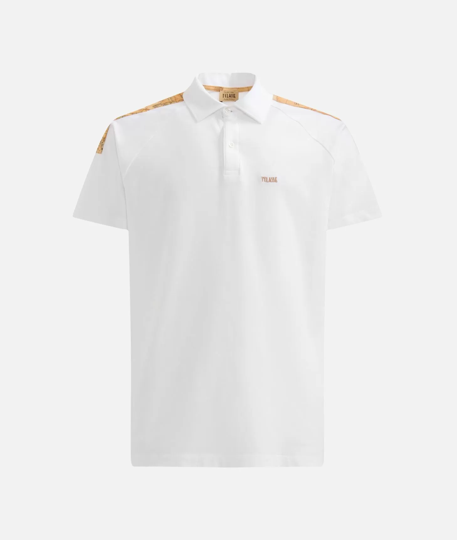 Alviero martini 1a classe Polo in cotone stretch con dettagli spalle Bianca Sconto di tempo limitato