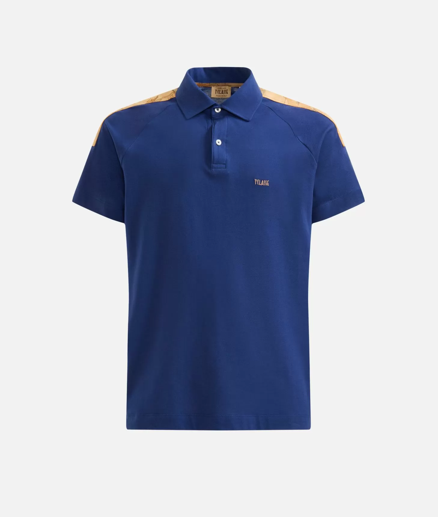 Alviero martini 1a classe Polo in cotone stretch con dettagli spalle Blu Klein Novità