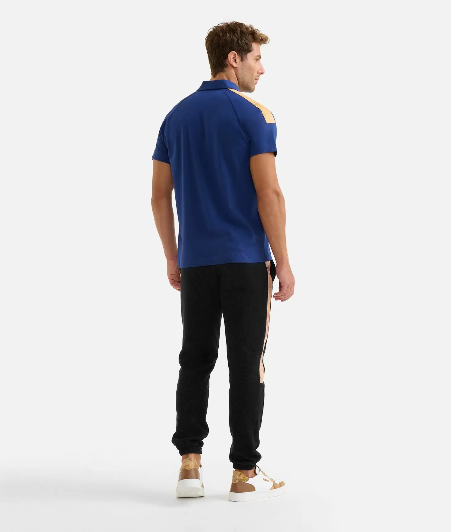 Alviero martini 1a classe Polo in cotone stretch con dettagli spalle Blu Klein Novità