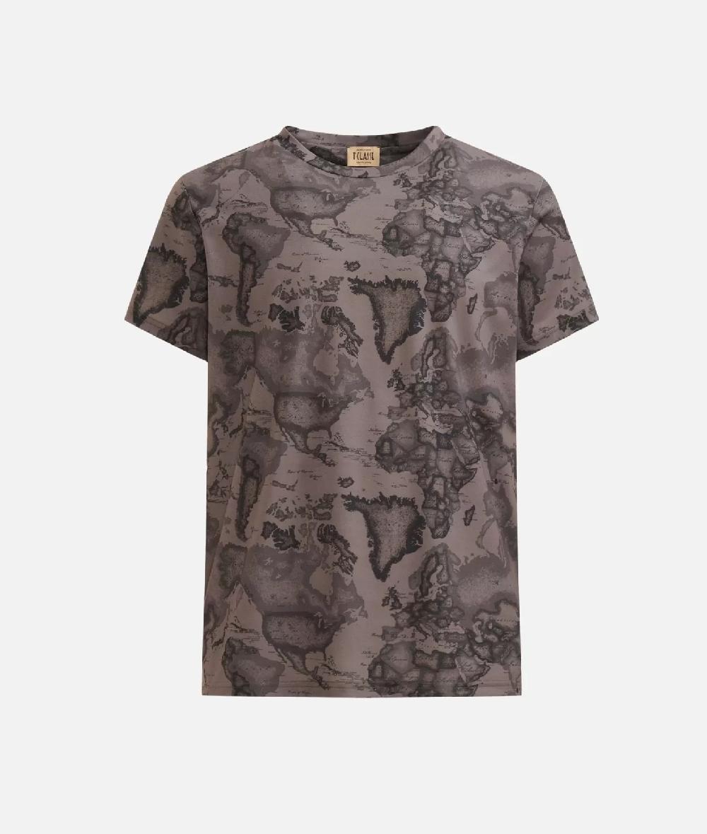 Alviero martini 1a classe T-shirt stampa Geo Military Verde Economico