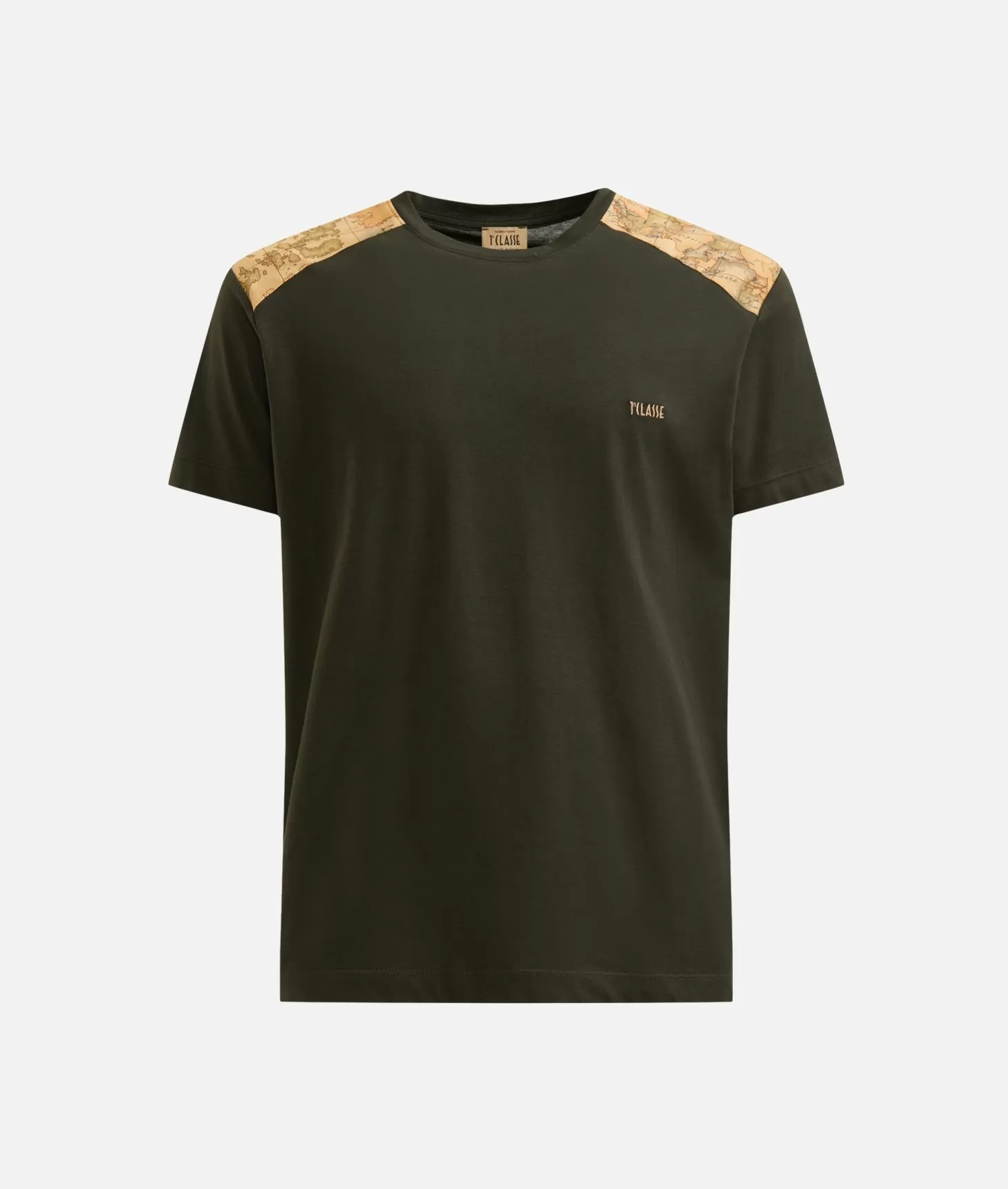 Alviero martini 1a classe T-shirt in cotone con dettagli spalle Verde Militare Outlet