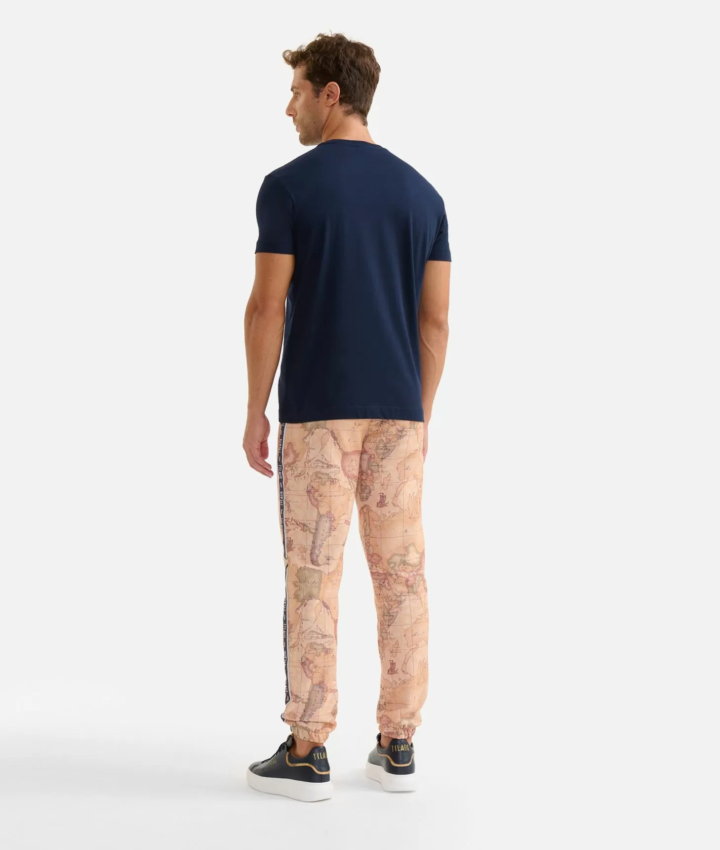 Alviero martini 1a classe T-shirt in cotone con logo 1ᴬ Classe Essentia Blu Navy In Vendita