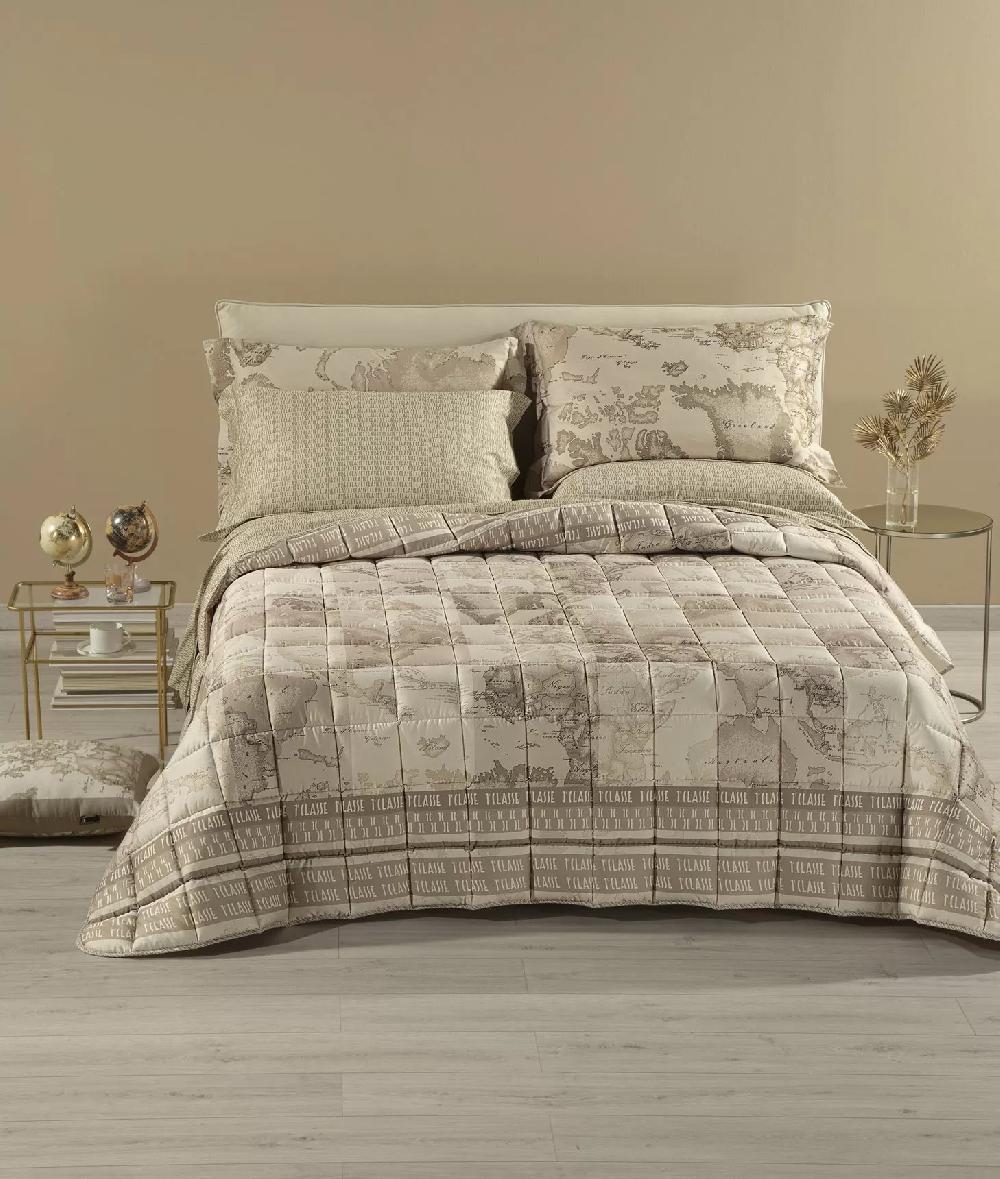 Alviero martini 1a classe Trapunta leggera in raso di cotone stampa Geo Safari Patchwork Nuova