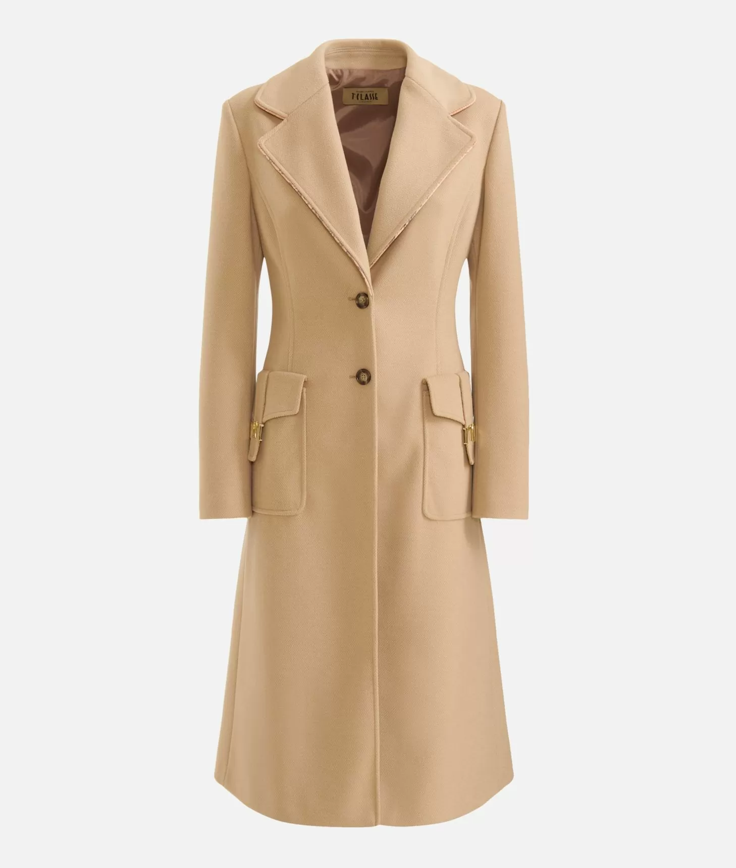 Alviero martini 1a classe Cappotto con dettaglio gioiello in velour Cammello Sottocosto