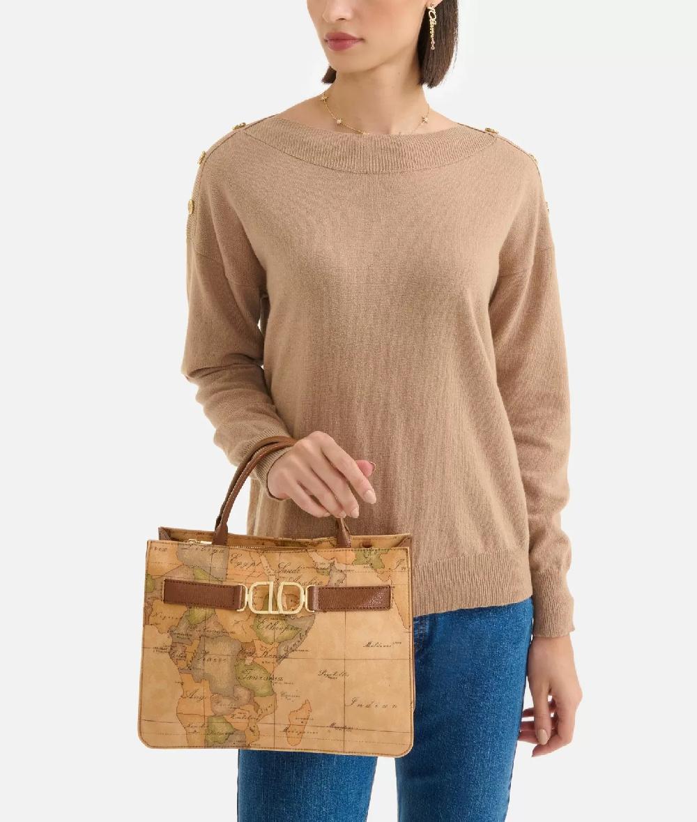 Alviero martini 1a classe 3D Geo borsa a mano con tracolla Castagna Convenienza