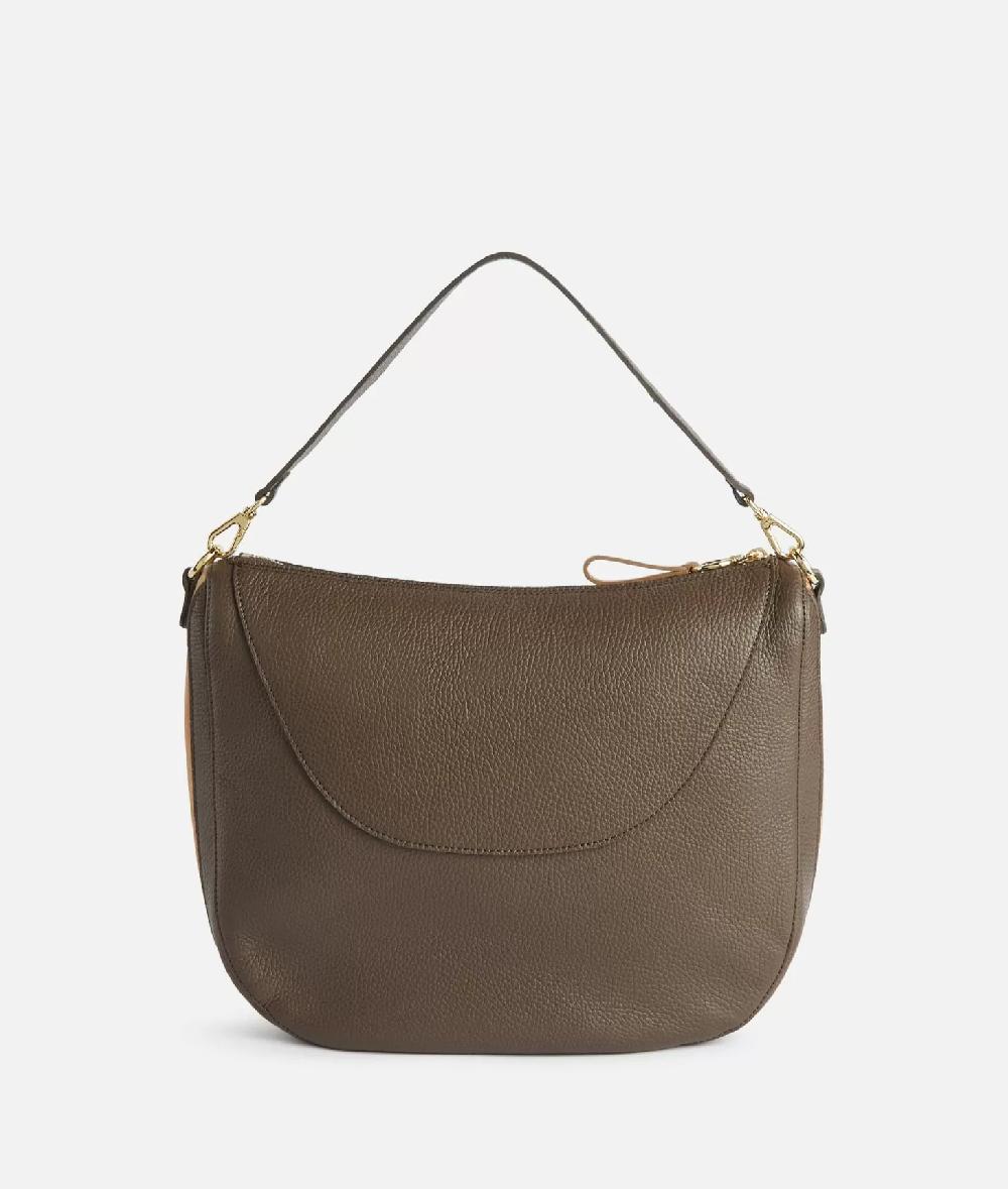 Alviero martini 1a classe Universe Leather tracolla a mezzaluna media Taupe Scuro Negozio
