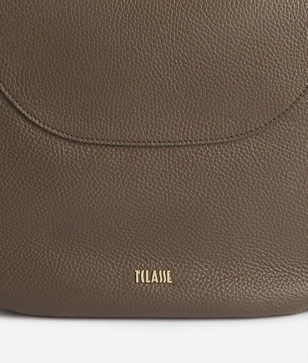 Alviero martini 1a classe Universe Leather tracolla a mezzaluna media Taupe Scuro Negozio