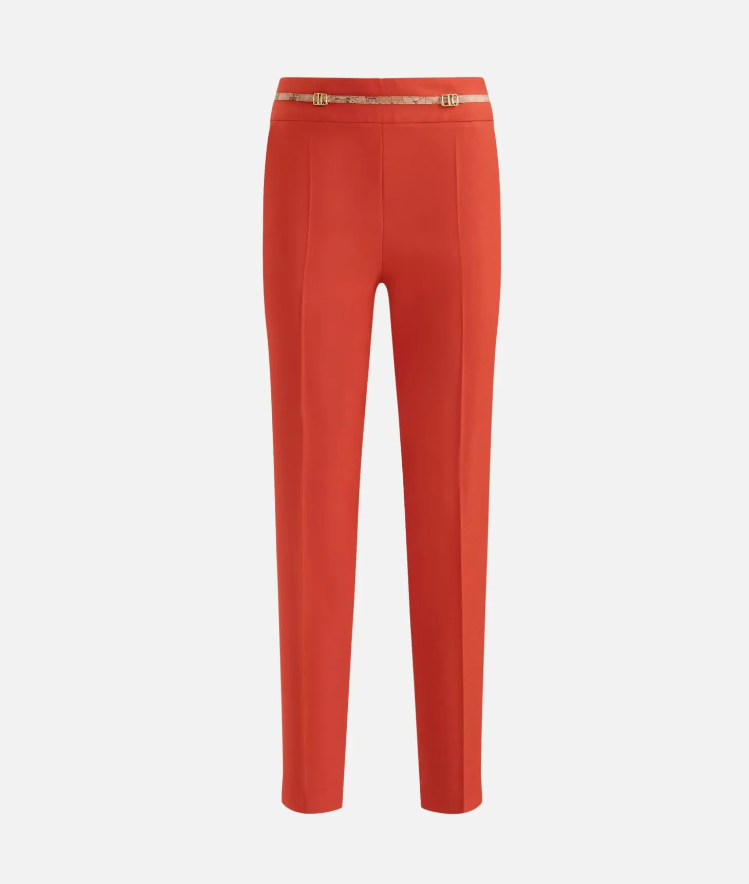 Alviero martini 1a classe Pantaloni in cavallery con fibbiette 1C Mattone Italy