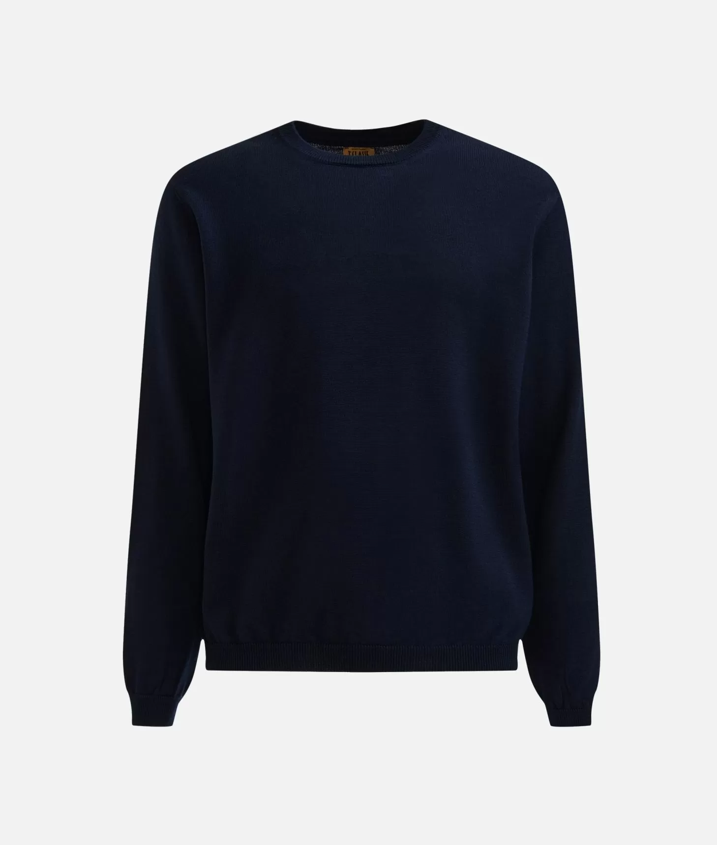 Alviero martini 1a classe Girocollo in filato misto lana con toppe Geo Classic Blu Notte Pezzi Unici