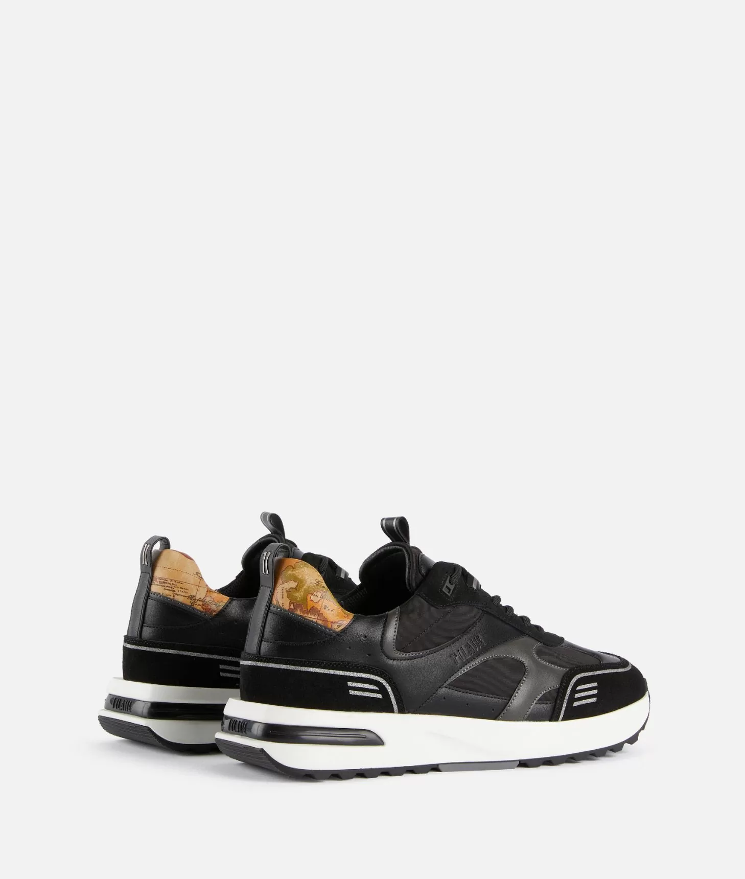 Alviero martini 1a classe Geo Road Abu Dhabi sneakers in nylon ed eco nappa Nere Negozi Online