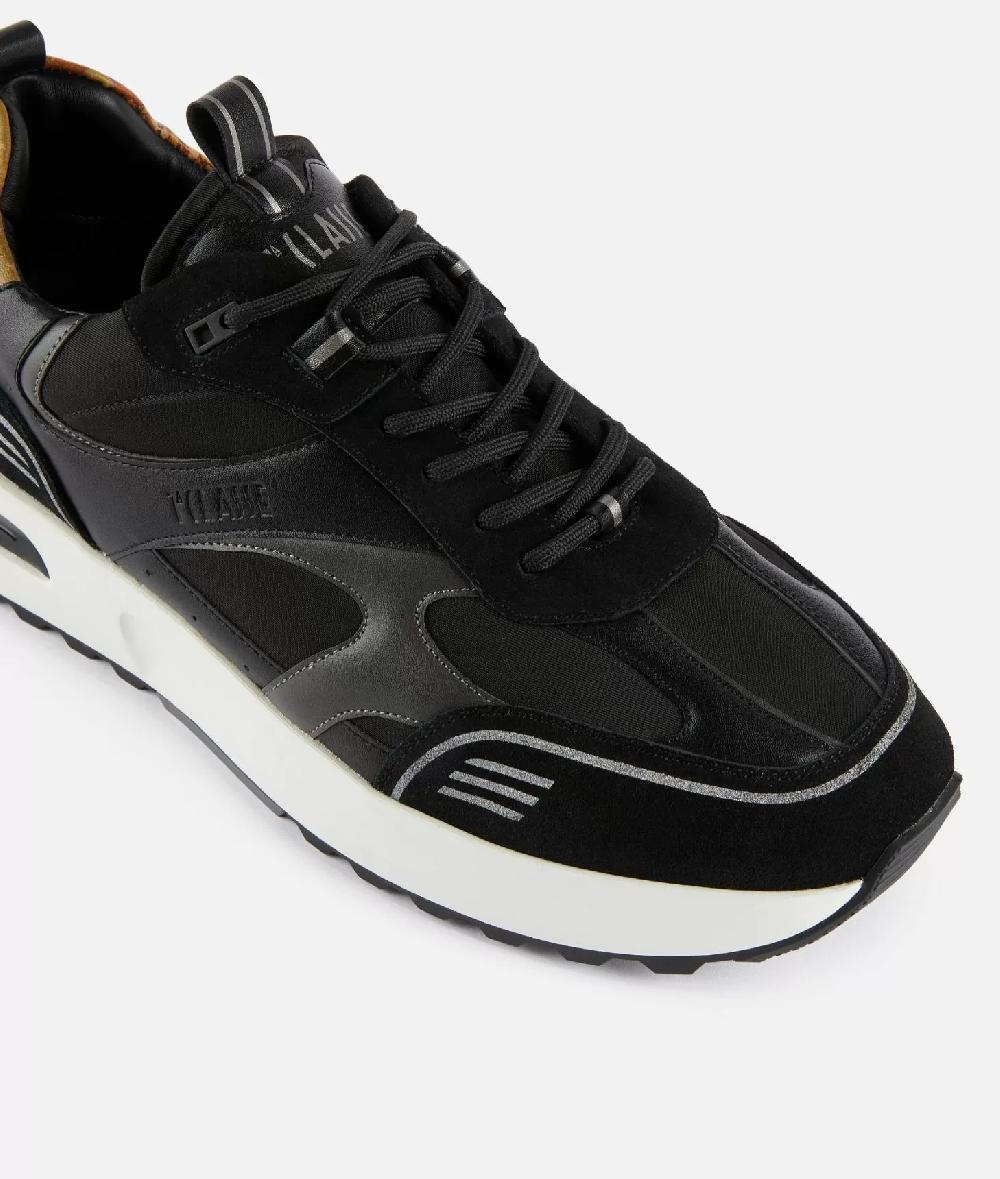 Alviero martini 1a classe Geo Road Abu Dhabi sneakers in nylon ed eco nappa Nere Negozi Online