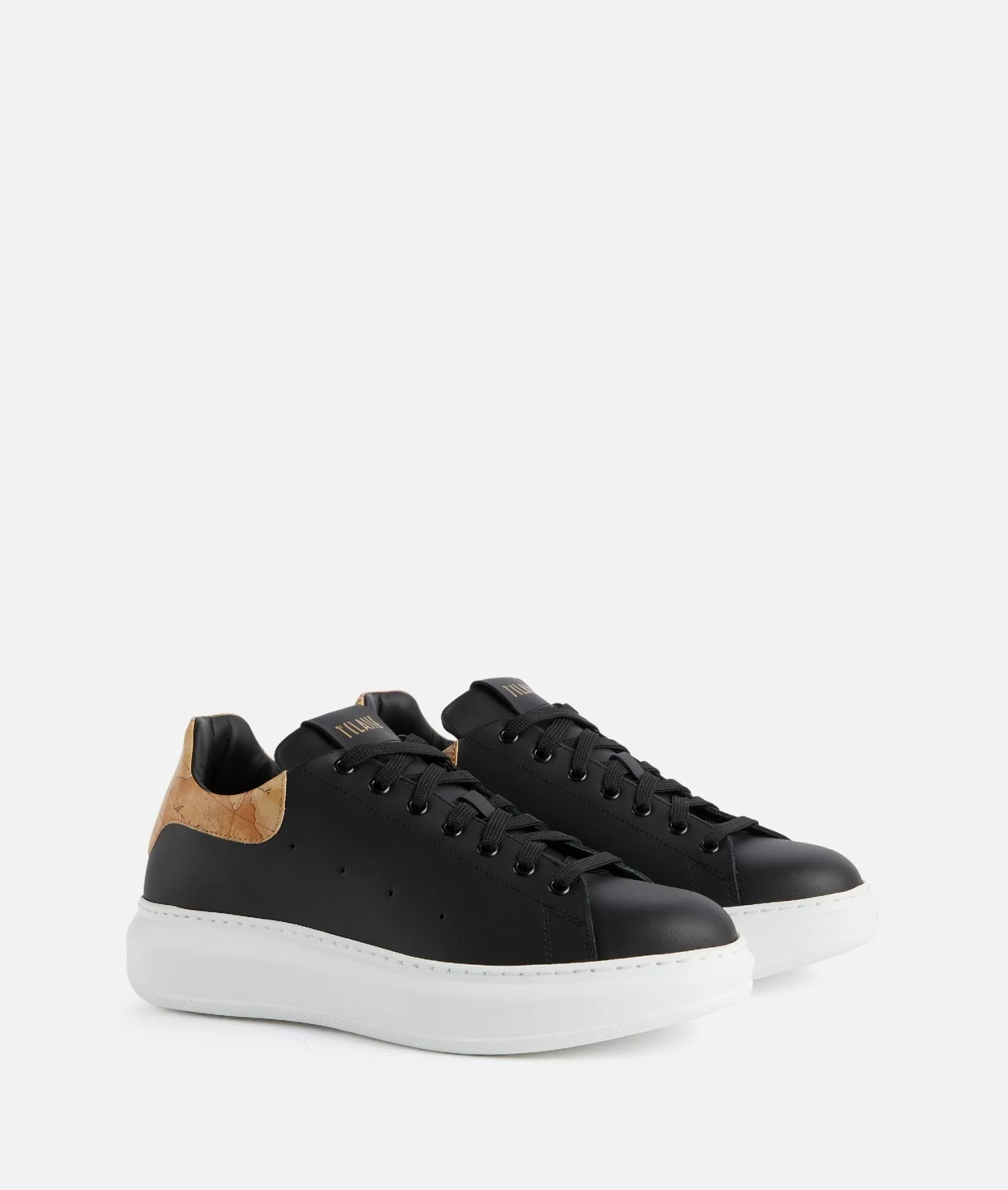 Alviero martini 1a classe Sneakers in pelle liscia Nere Prezzo Ridotto