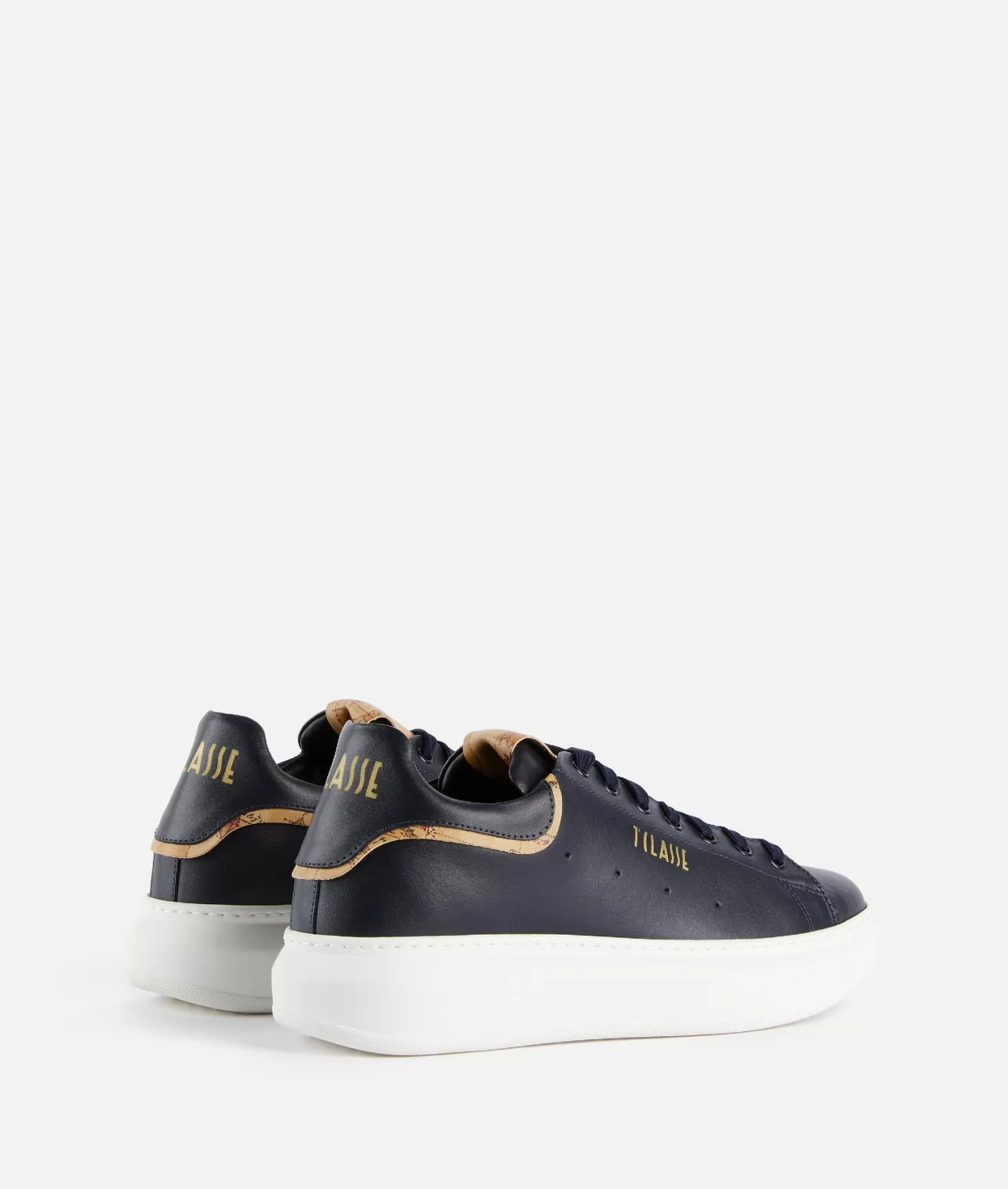 Alviero martini 1a classe Sneakers in pelle liscia con doppio logo 1ᴬ Classe Blu Scuro Sottocosto