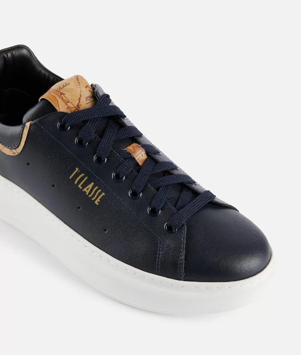 Alviero martini 1a classe Sneakers in pelle liscia con doppio logo 1ᴬ Classe Blu Scuro Sottocosto