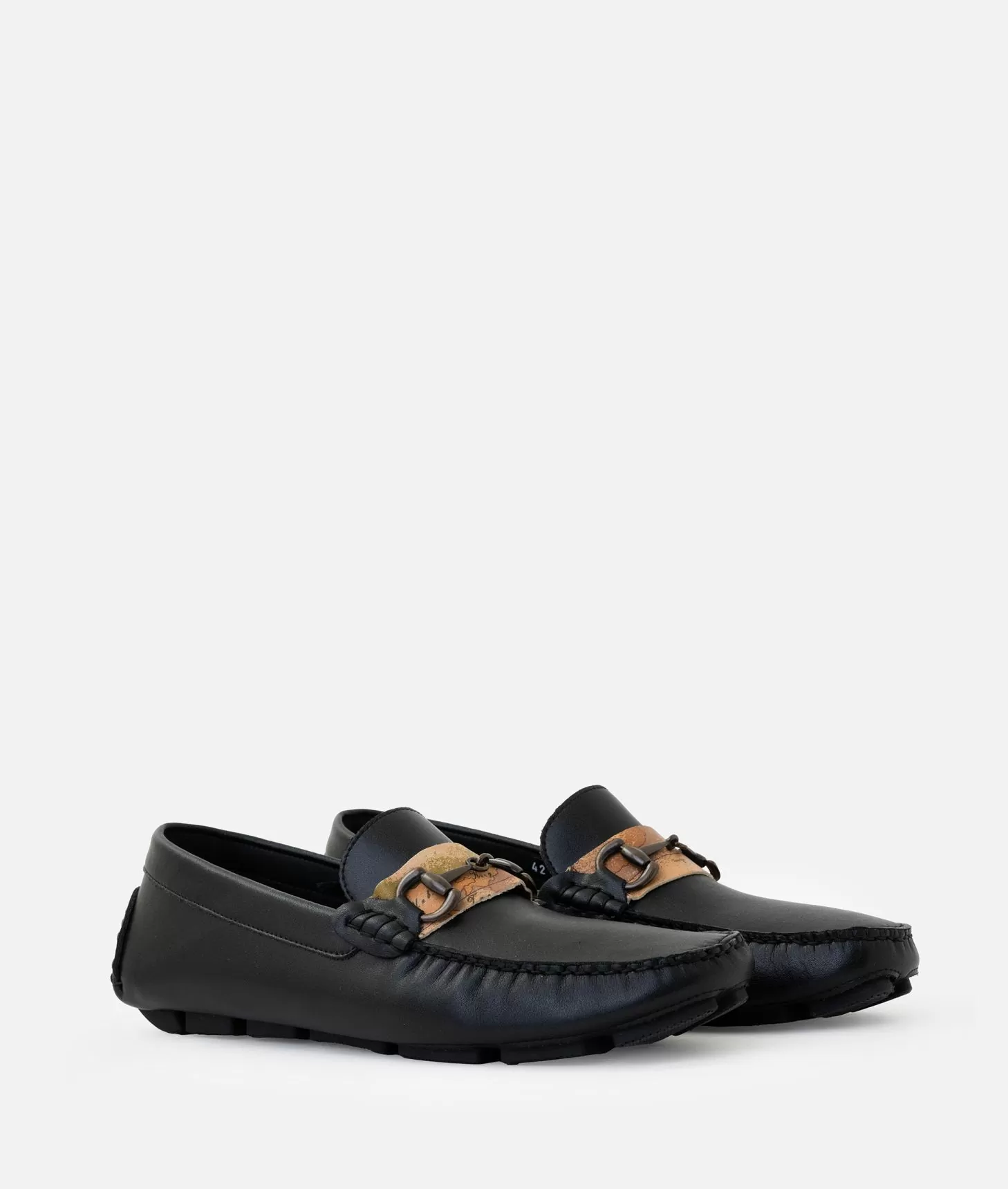 Alviero martini 1a classe Mocassini tubolari in pelle liscia Neri Outlet