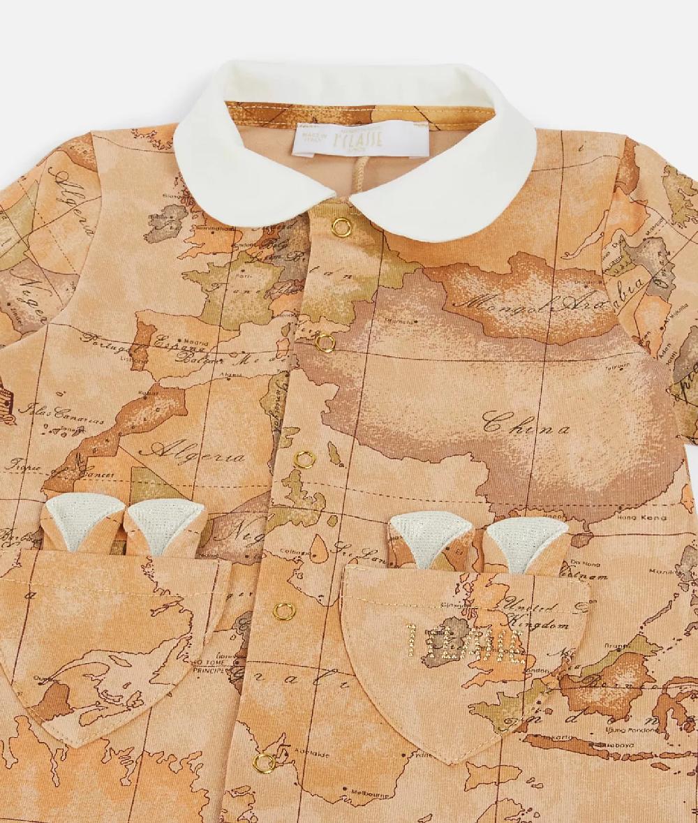 Alviero martini 1a classe Tutina in cotone coniglietto con tasche Geo Classic Qualità