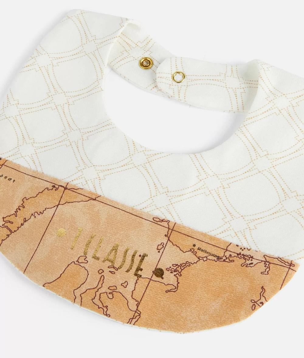 Alviero martini 1a classe Bavaglino in cotone con loghi 1C e inserto Geo Classic Naturale Promozione