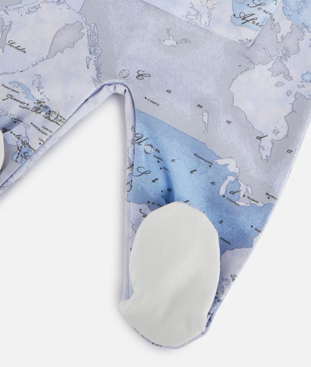 Alviero martini 1a classe Tutina in cotone Geo Lord Azzurra Qualità Garantita