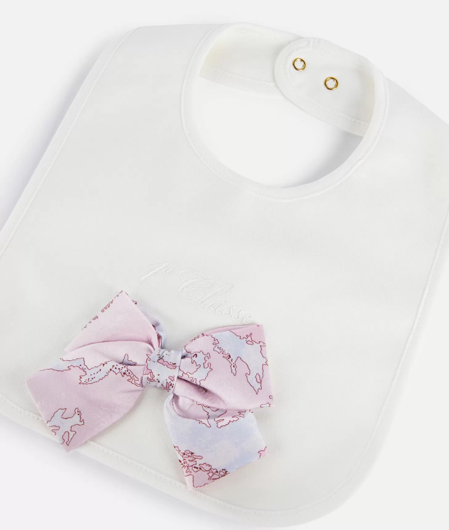 Alviero martini 1a classe Bavaglino in cotone con fiocco Geo Lady Rosa Presa