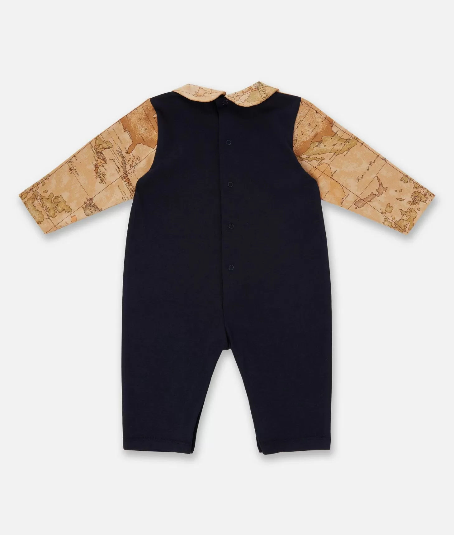 Alviero martini 1a classe Tutina in cotone senza piedini Geo Puzzle Blu Vendita Calda