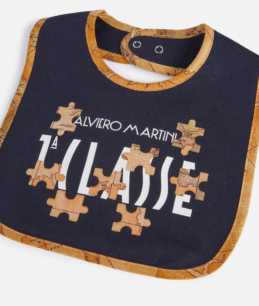 Alviero martini 1a classe Bavaglino in cotone Geo Puzzle Blu I Più Venduti