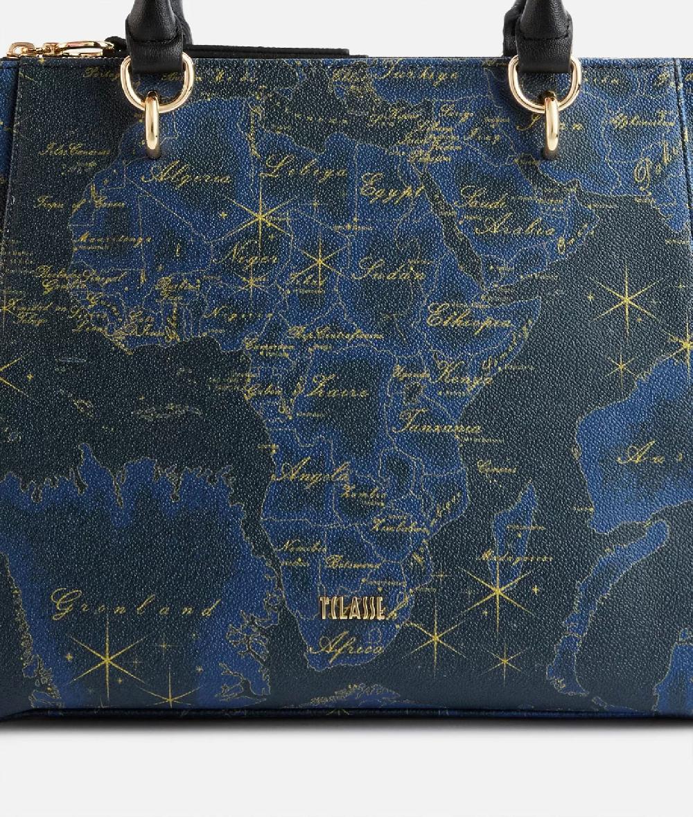 Alviero martini 1a classe Geo Midnight borsa shopping Blu Notte Convenienza