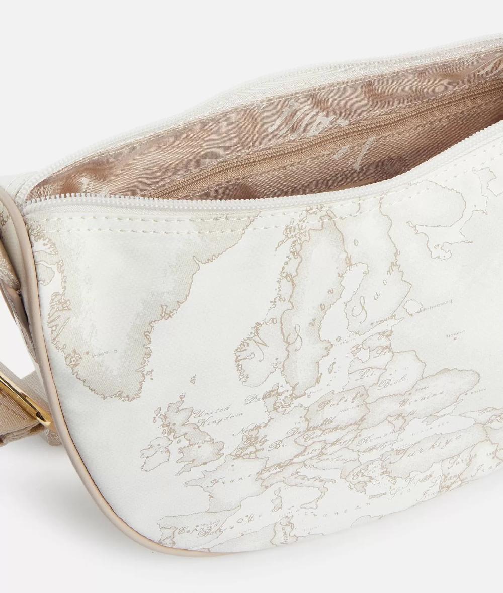 Alviero martini 1a classe Geo Soft White tracolla a mezzaluna piccola Saldi