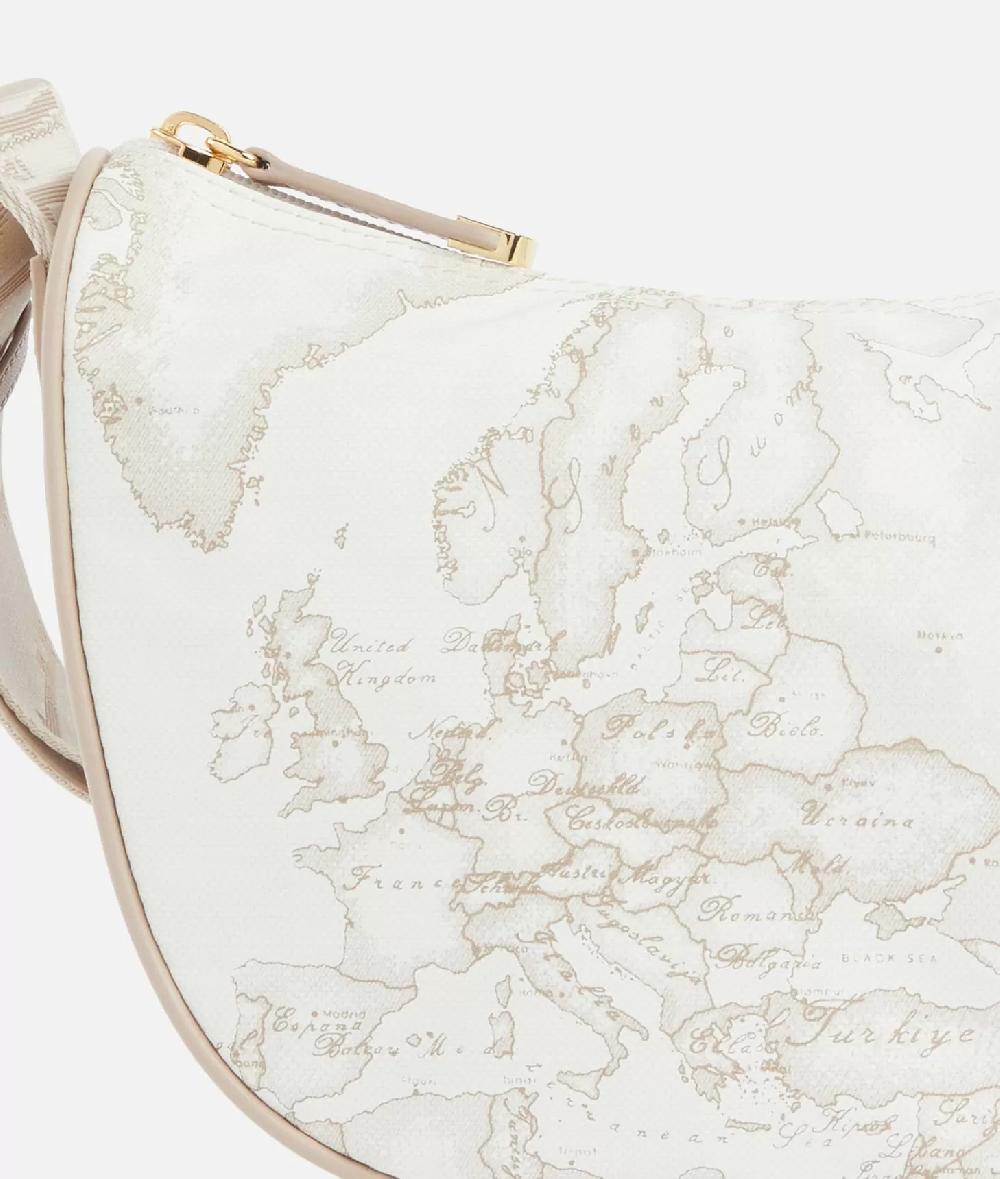Alviero martini 1a classe Geo Soft White tracolla a mezzaluna piccola Saldi