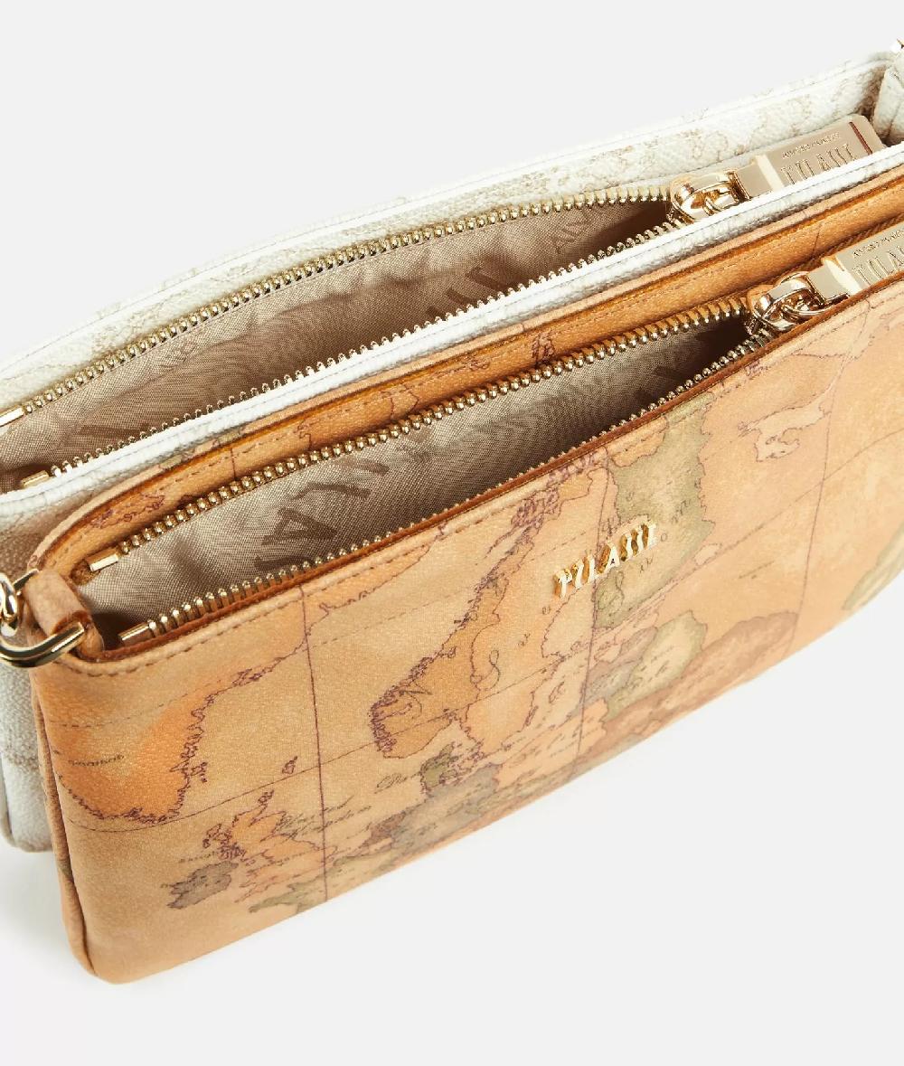 Alviero martini 1a classe Tracollina doppia in tessuto stampa Geo Classic e Geo White Vendita