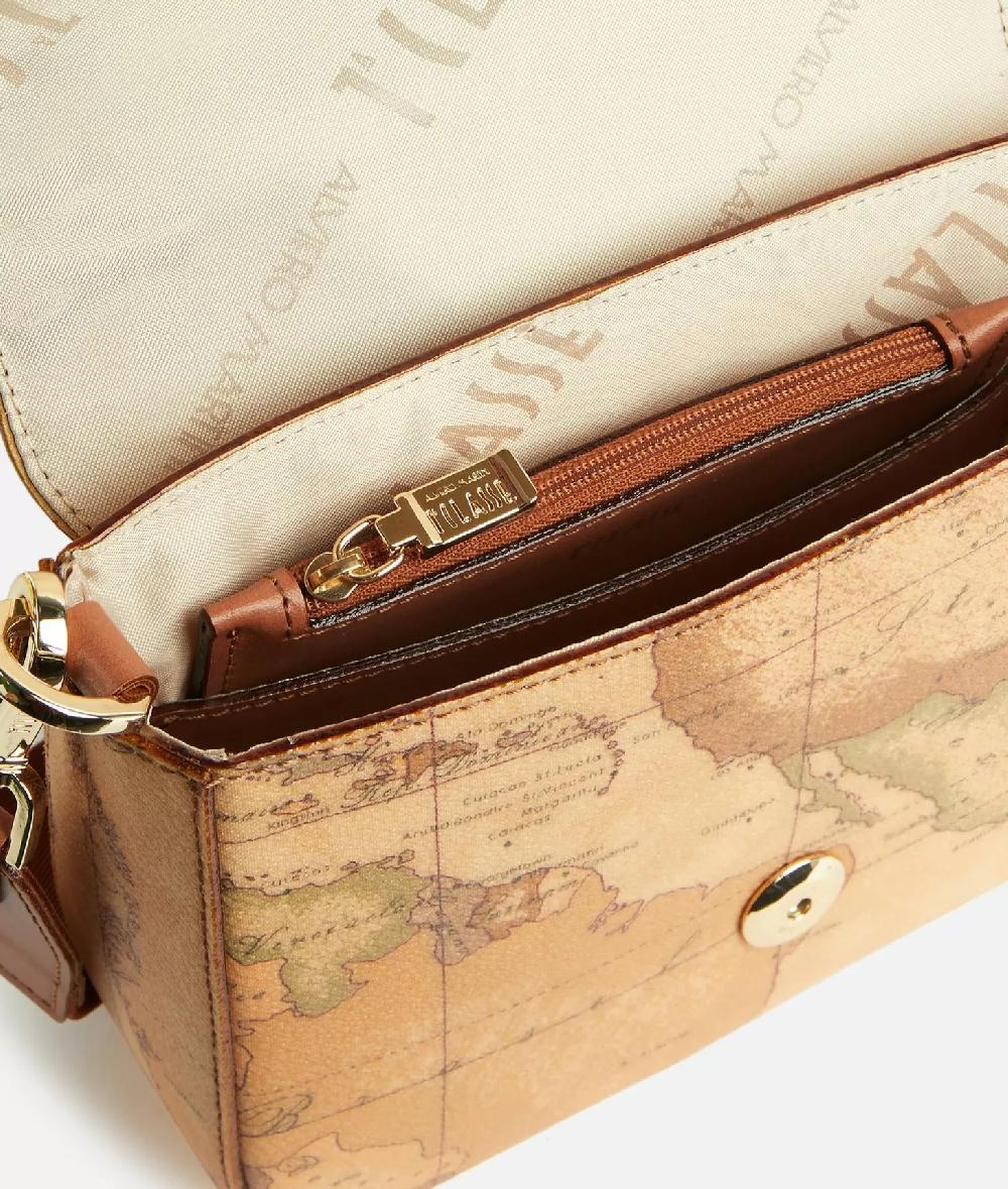 Alviero martini 1a classe Borsa a tracolla in tessuto stampa Geo Classic Naturale Promozione