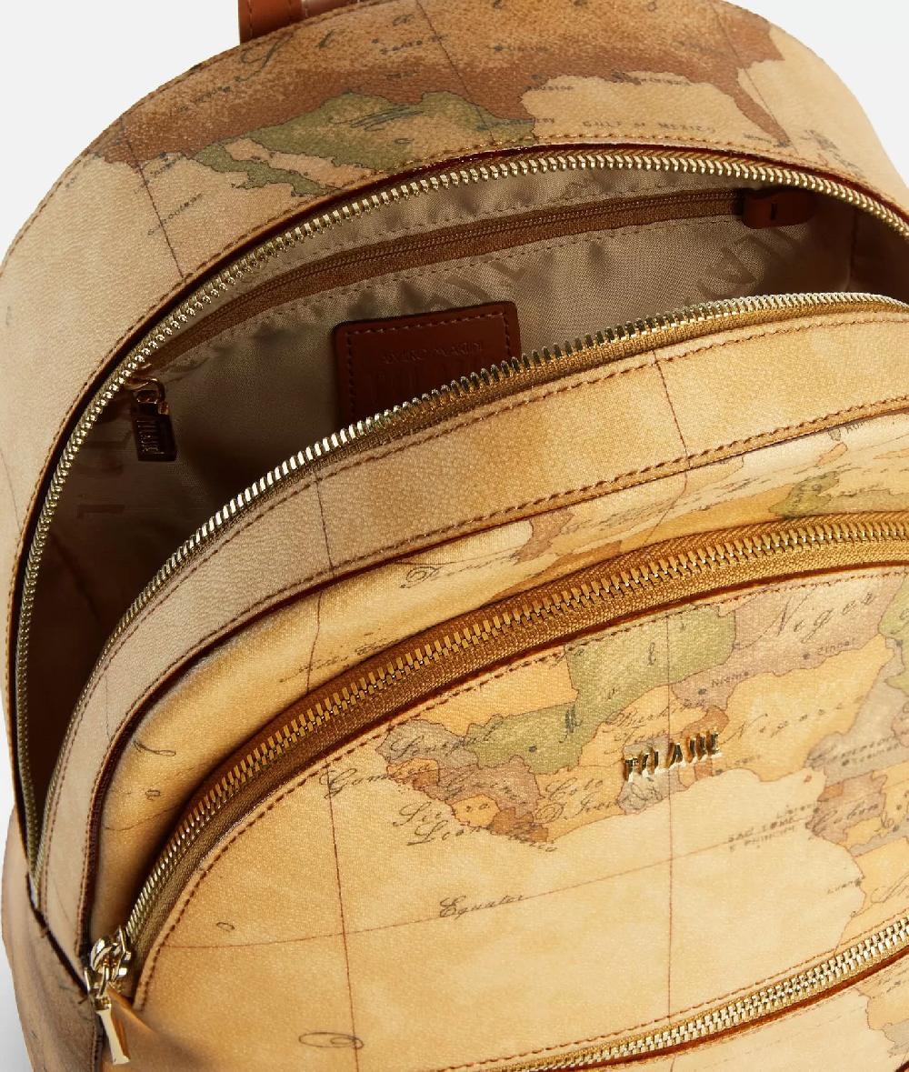 Alviero martini 1a classe Zaino tre tasche in tessuto stampa Geo Classic Naturale Prezzo Ridotto