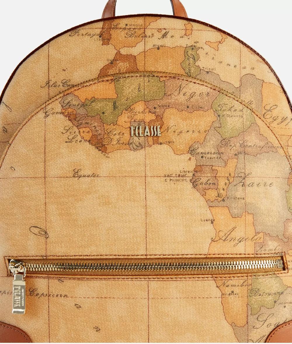Alviero martini 1a classe Zaino tre tasche in tessuto stampa Geo Classic Naturale Prezzo Ridotto